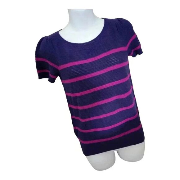 Loft ladies short sleeve striped sweater size S - Picture 1 of 8